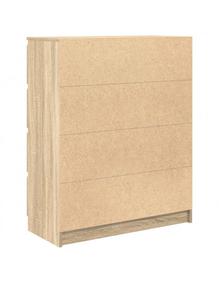 Credenza Rovere Sonoma 80x35x99 cm in Legno Multistrato