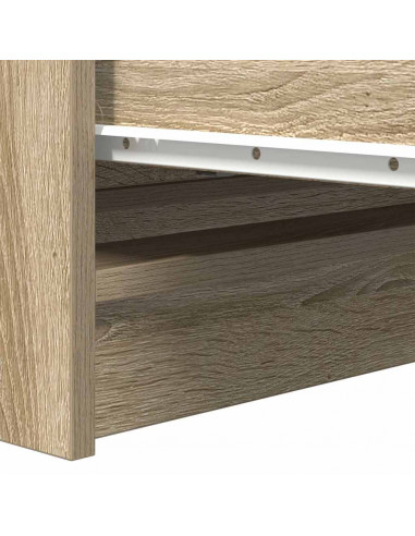 Credenza Rovere Sonoma 80x35x99 cm in Legno Multistrato