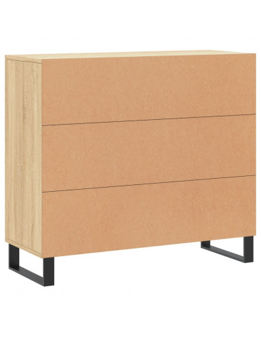 Credenza Rovere Sonoma 90x34x80 cm in Legno Multistrato