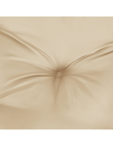 Cuscino Rotondo Beige Ø 100x11 cm in Tessuto Oxford