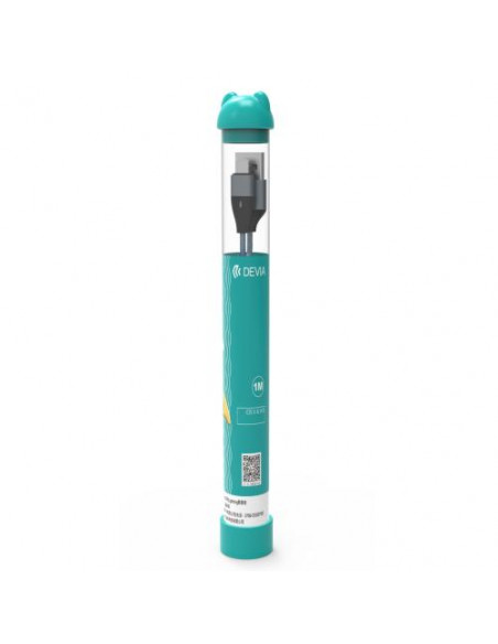 Devia Cavo Bubble Usb A a Tipo-C 2,4A 1 Metro Nero