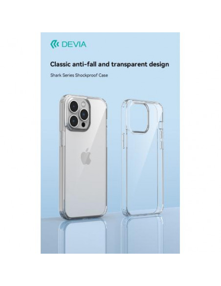 Devia Cover protettiva Shark Trasparente Protezione iPhone 15 Pro