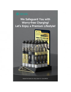 DEVIA ESPOSITORE con 20 cavi connettori in Lega di Zinco A C L