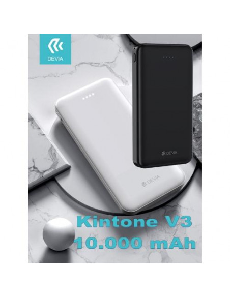 Devia Power Bank V3 10.000mah 2 uscite 2,1 A.con protezione Bianco