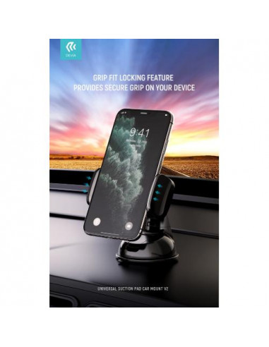 Devia Supporto Smartphone da 3.5 a 6.5 Pollici da auto a ventosa