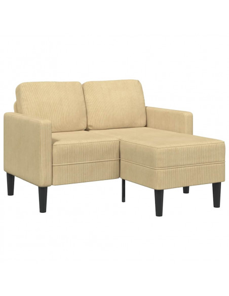 Divano 2 Posti con Chaise a L Verde Chiaro Grigio 125 cm Lino