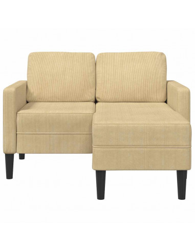 Divano 2 Posti con Chaise a L Verde Chiaro Grigio 125 cm Lino