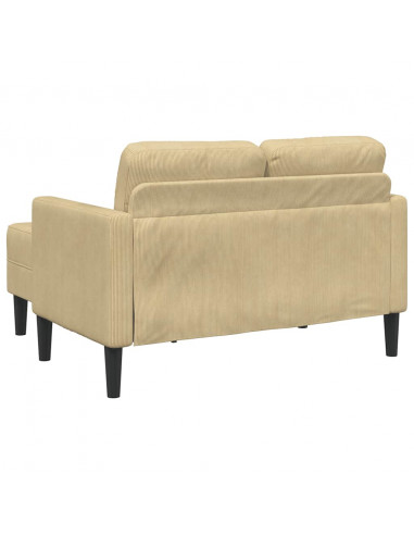 Divano 2 Posti con Chaise a L Verde Chiaro Grigio 125 cm Lino