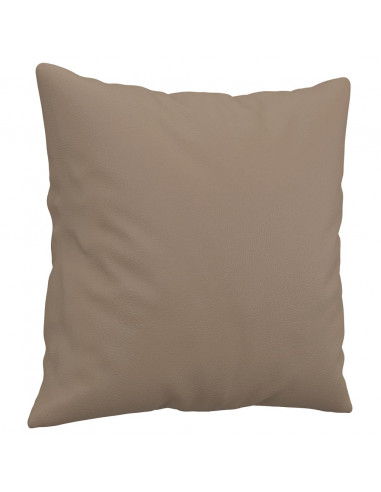 Divano a 2 Posti con Cuscini Cappuccino 140 cm in Similpelle