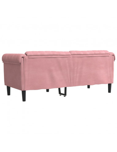 Divano a 2 Posti Rosa in Velluto