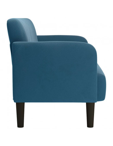 Divano Divanetto Blu 109 cm in Velluto