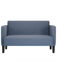 Divano Divanetto Blu 109 cm Tessuto di Velluto a Coste 2