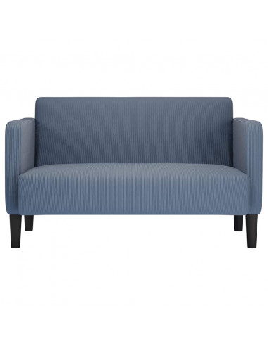 Divano Divanetto Blu 109 cm Tessuto di Velluto a Coste