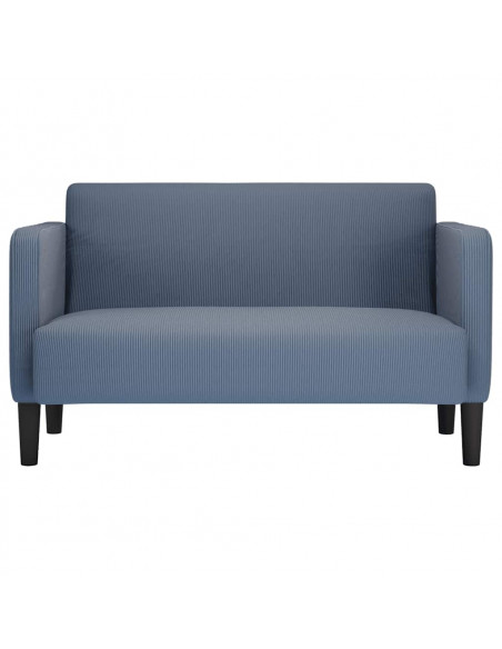 Divano Divanetto Blu 109 cm Tessuto di Velluto a Coste