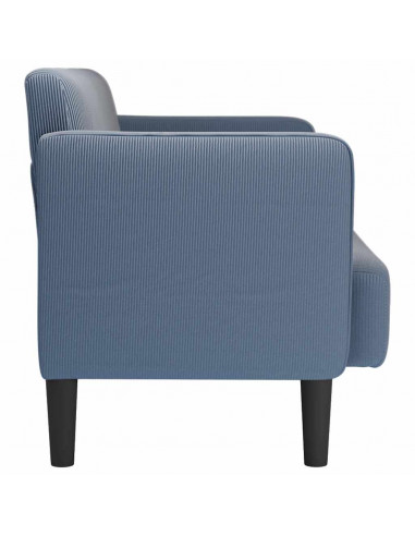 Divano Divanetto Blu 109 cm Tessuto di Velluto a Coste