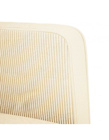 Divano Divanetto Crema 109 cm Tessuto di Velluto a Coste