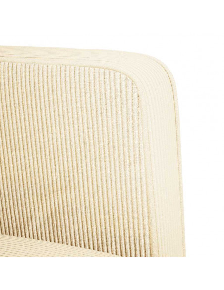 Divano Divanetto Crema 109 cm Tessuto di Velluto a Coste