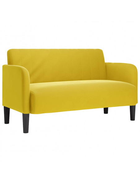 Divano Divanetto Giallo 109 cm in Velluto