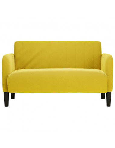 Divano Divanetto Giallo 109 cm in Velluto