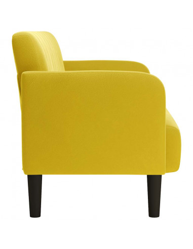 Divano Divanetto Giallo 109 cm in Velluto