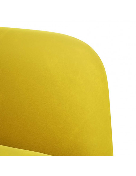 Divano Divanetto Giallo 109 cm in Velluto