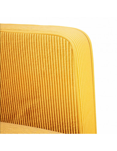 Divano Divanetto Giallo Chiaro 109cm Tessuto di Velluto a Coste