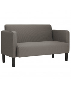 Divano Divanetto Grigio Chiaro 109cm Tessuto di Velluto a Coste