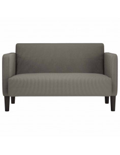 Divano Divanetto Grigio Chiaro 109cm Tessuto di Velluto a Coste 2