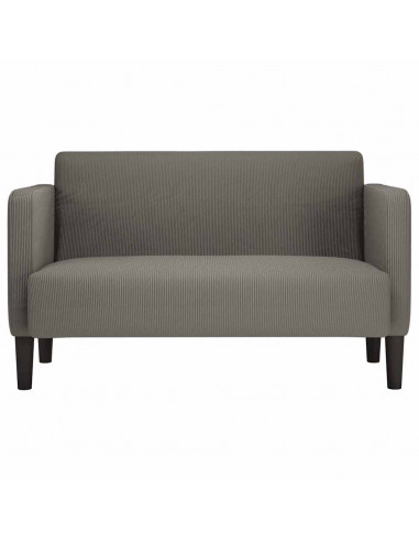 Divano Divanetto Grigio Chiaro 109cm Tessuto di Velluto a Coste