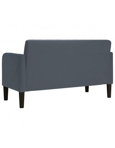 Divano Divanetto Grigio Scuro 109 cm in Velluto