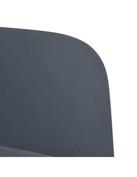 Divano Divanetto Grigio Scuro 109 cm in Velluto
