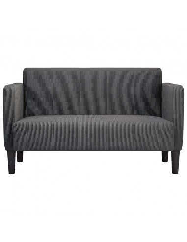 Divano Divanetto Grigio Scuro 109 cm Tessuto di Velluto a Coste