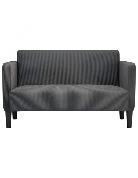 Divano Divanetto Grigio Scuro 109 cm Tessuto di Velluto a Coste