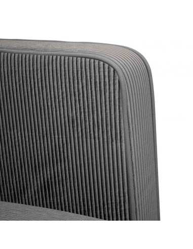 Divano Divanetto Grigio Scuro 109 cm Tessuto di Velluto a Coste