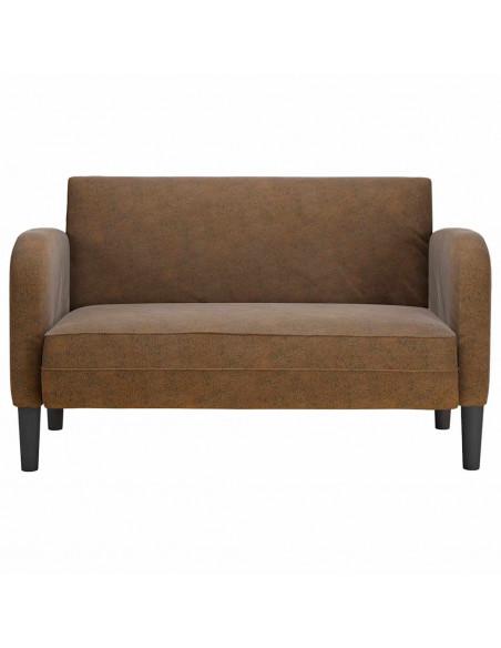 Divano Divanetto Marrone 110 cm in Similpelle