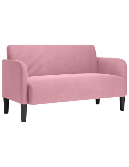 Divano Divanetto Rosa 109 cm in Velluto