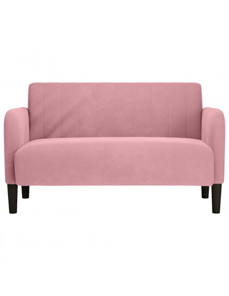 Divano Divanetto Rosa 109 cm in Velluto