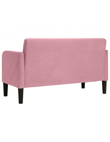 Divano Divanetto Rosa 109 cm in Velluto