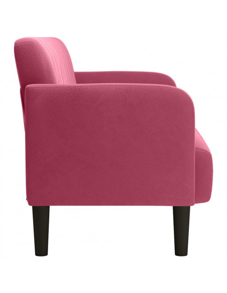 Divano Divanetto Rosso Vino 109 cm in Velluto
