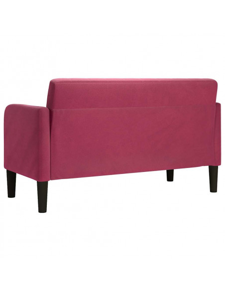 Divano Divanetto Rosso Vino 109 cm in Velluto