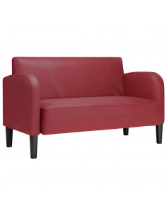 Divano Divanetto Rosso Vino 110 cm in Similpelle