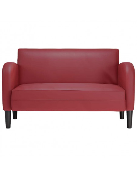 Divano Divanetto Rosso Vino 110 cm in Similpelle
