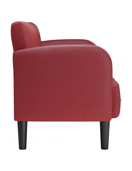 Divano Divanetto Rosso Vino 110 cm in Similpelle