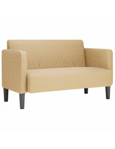 Divano Divanetto Verde Chiaro Grigio 109 cm Tessuto a Coste