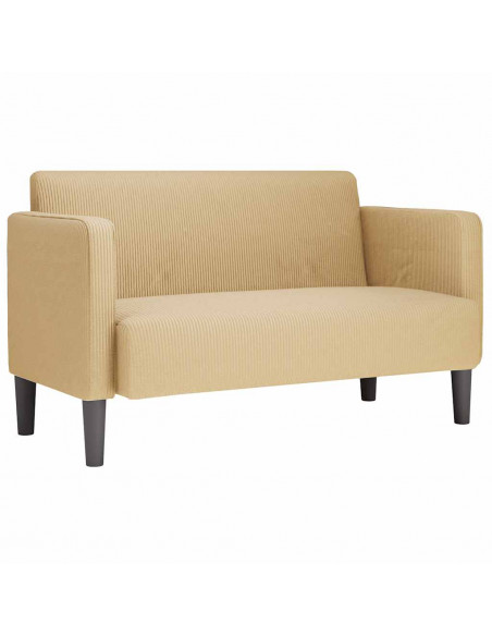 Divano Divanetto Verde Chiaro Grigio 109 cm Tessuto a Coste