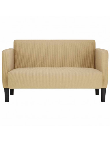 Divano Divanetto Verde Chiaro Grigio 109 cm Tessuto a Coste