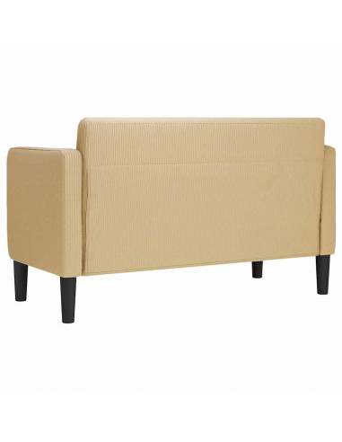 Divano Divanetto Verde Chiaro Grigio 109 cm Tessuto a Coste