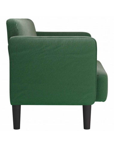 Divano Divanetto Verde Scuro 109cm Tessuto di Velluto a Coste