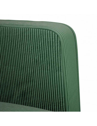 Divano Divanetto Verde Scuro 109cm Tessuto di Velluto a Coste