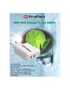 ProPart Carica Batterie 35W 2 Output USB-C